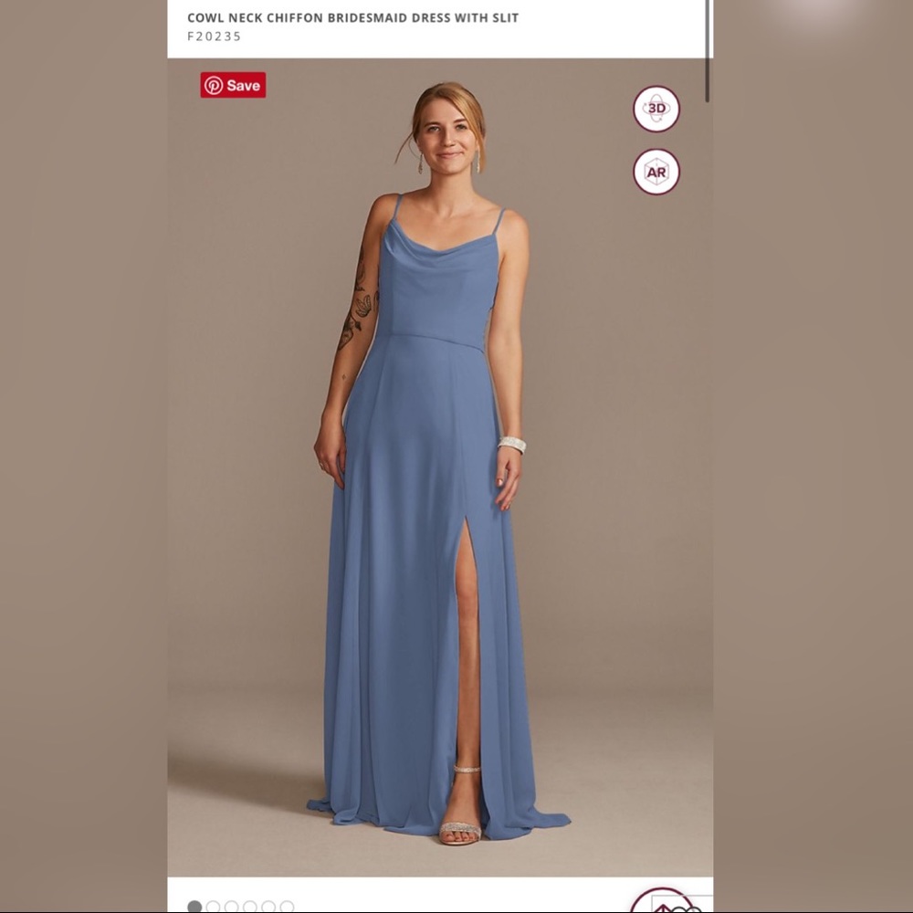 Steel Blue Bridesmaid Dress